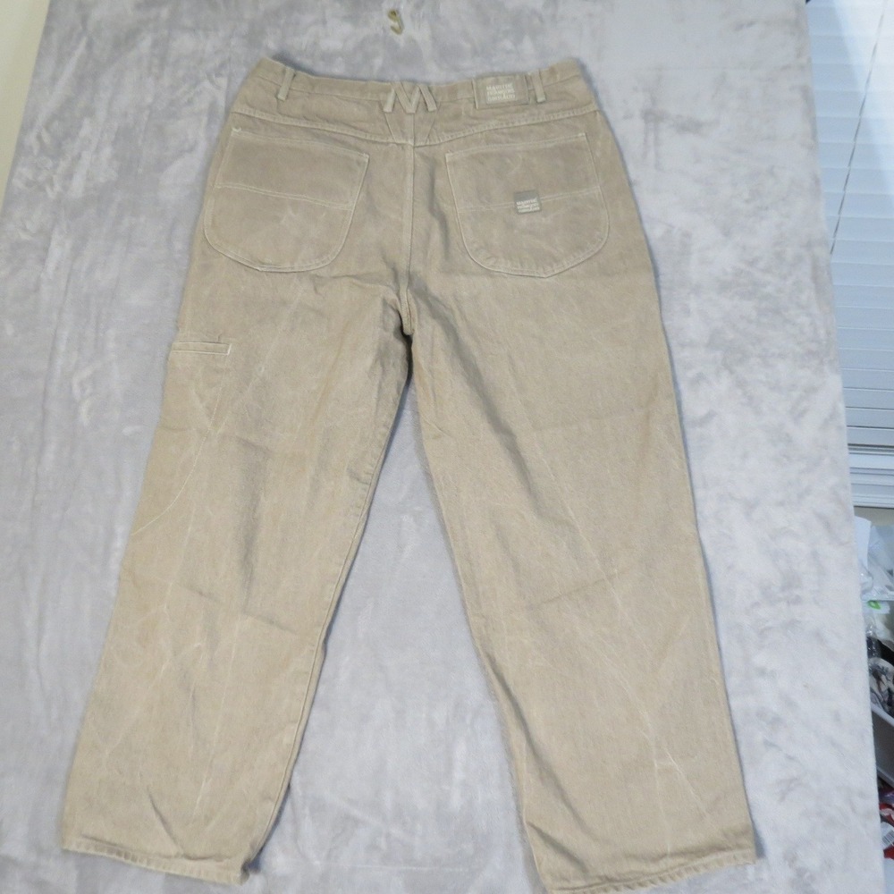 Vintage Marithe Francois Girbaud Jeans Mens 42 Tan Brand X Authentic Fit Baggy - Picture 10 of 12